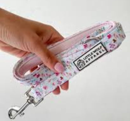 Pink Floral dog lead